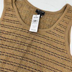 NWT Todd Snyder Open Knit Tank Top Desert Beige Crochet Sleeveless XS MRSP $198